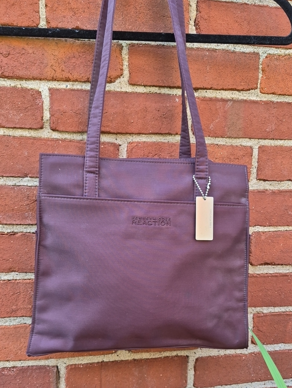 Kenneth Cole Reaction Plum Purple Slim Tote